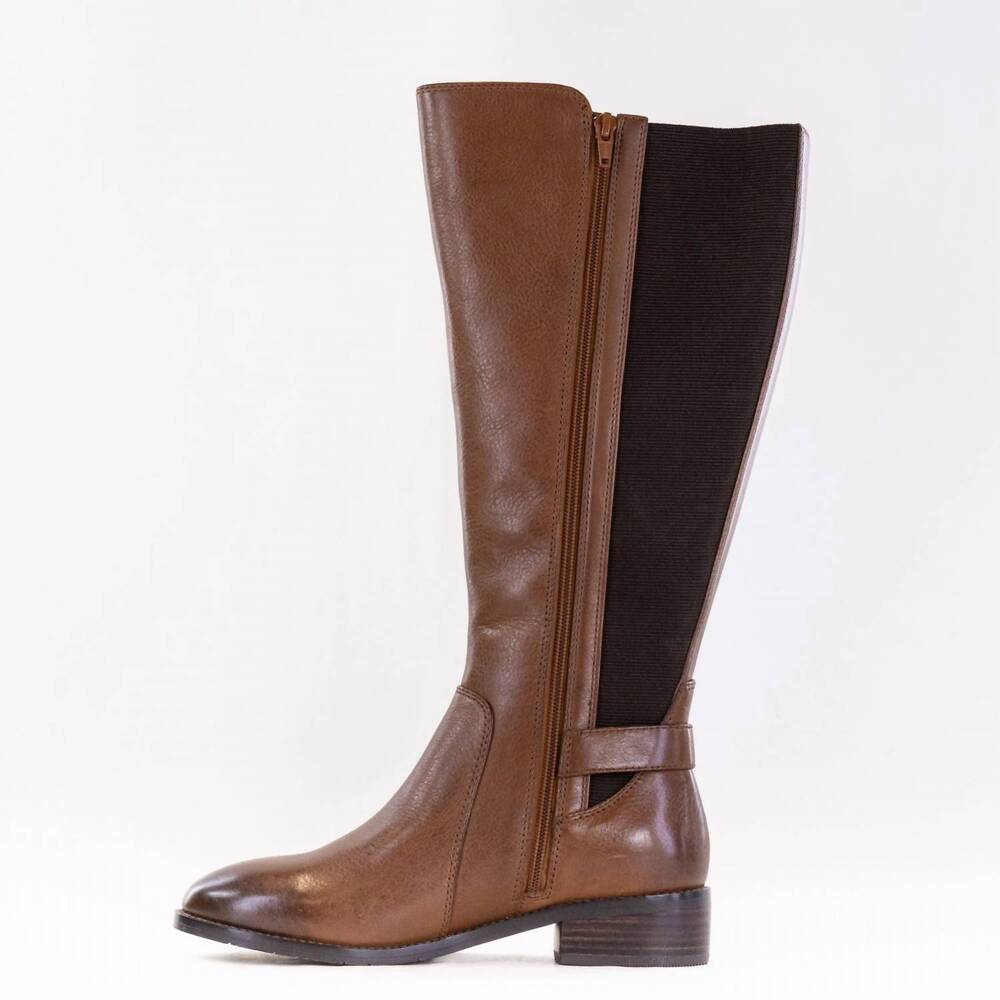 NEW SALVIA women's nan tall boot in tan calf leather